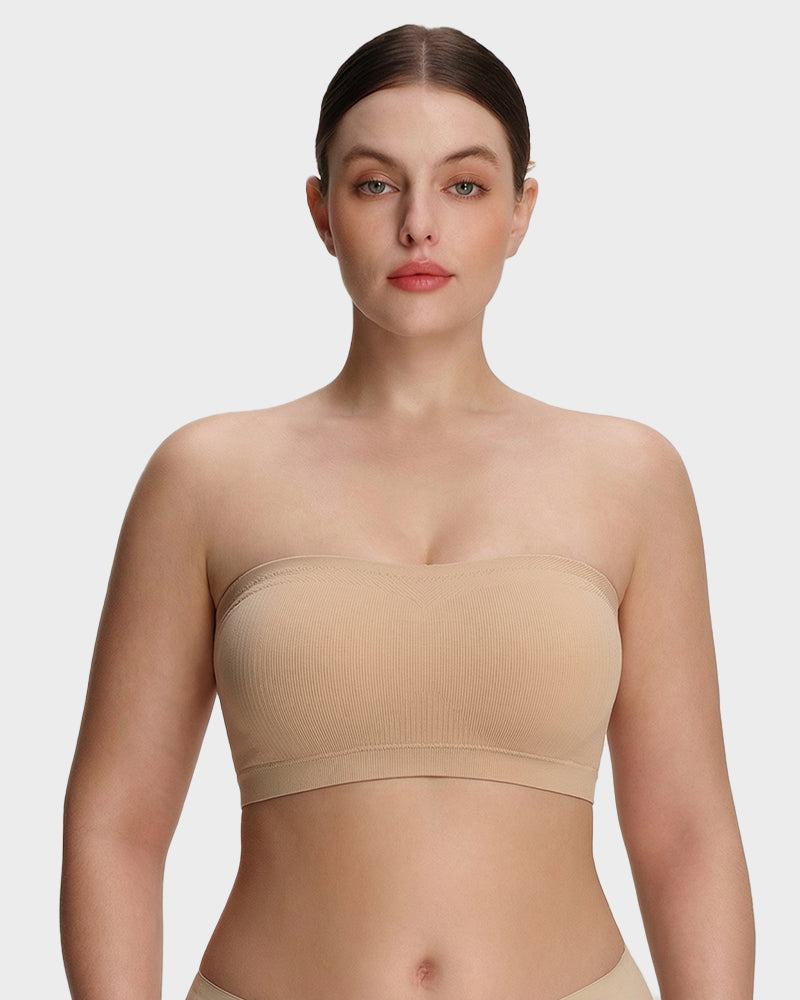 Stay-Put Wireless Seamless Bandeau Bra