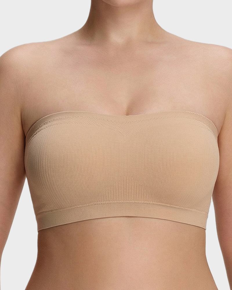 Stay-Put Wireless Seamless Bandeau Bra