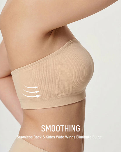 Stay-Put Wireless Seamless Bandeau Bra