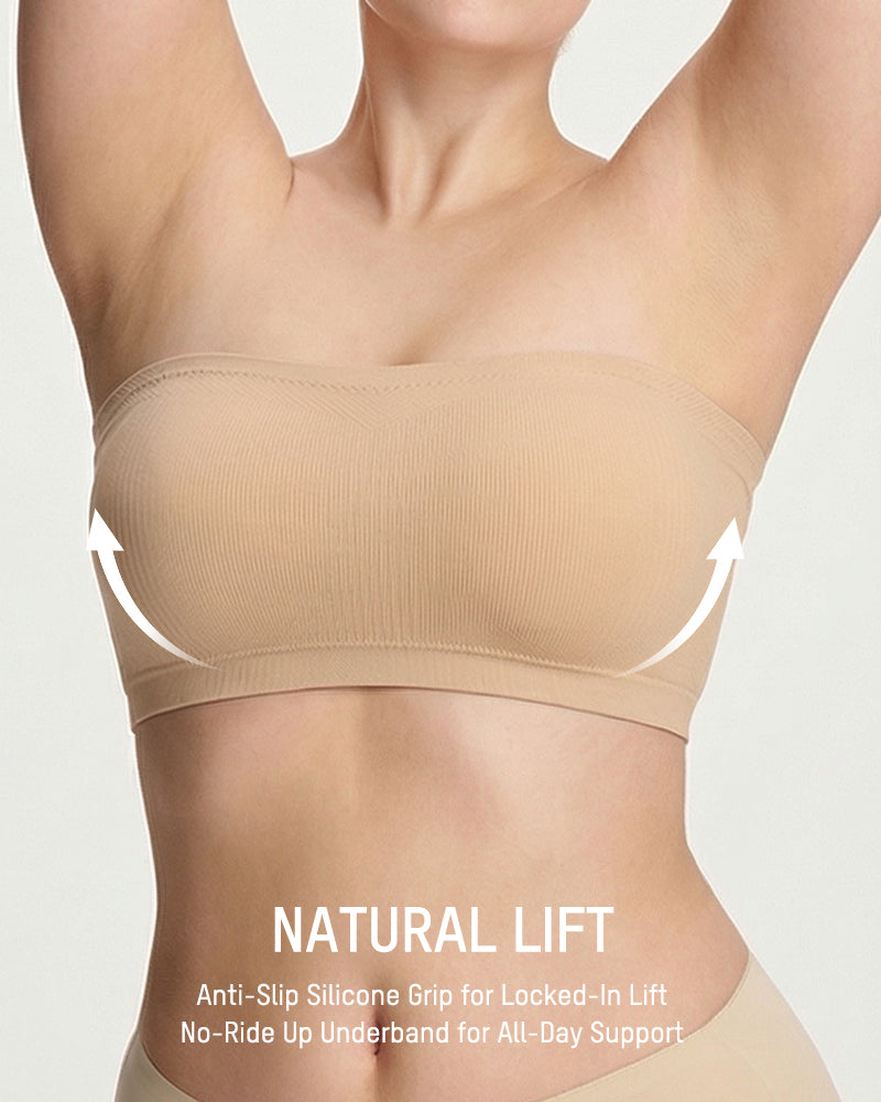 Stay-Put Wireless Seamless Bandeau Bra