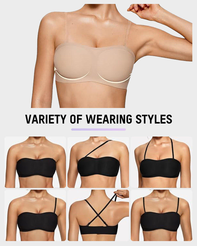 Strapless Padded Wireless Bandeau Bra