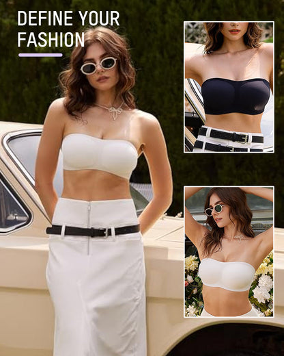 Strapless Padded Wireless Bandeau Bra