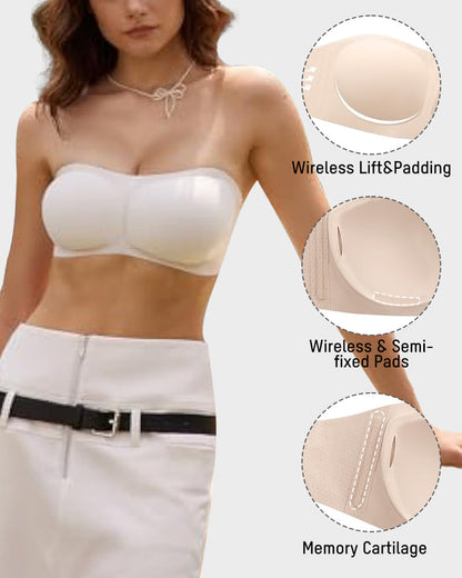 Strapless Padded Wireless Bandeau Bra