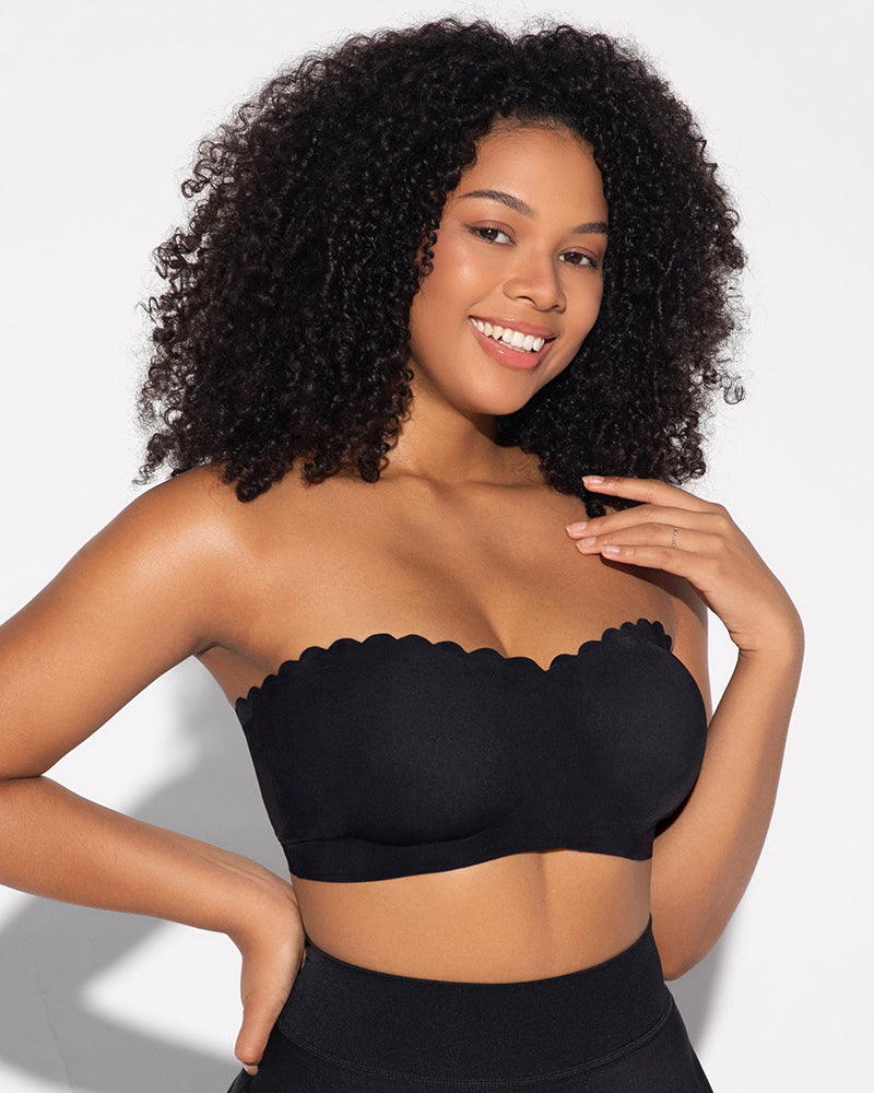 Leopard-Print Bandeau-BH mit Frontverschluss