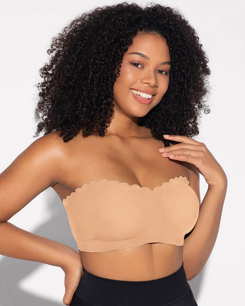 Leopard-Print Bandeau-BH mit Frontverschluss