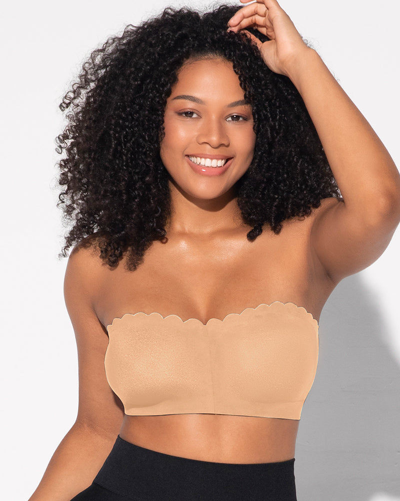 Leopard-Print Bandeau-BH mit Frontverschluss