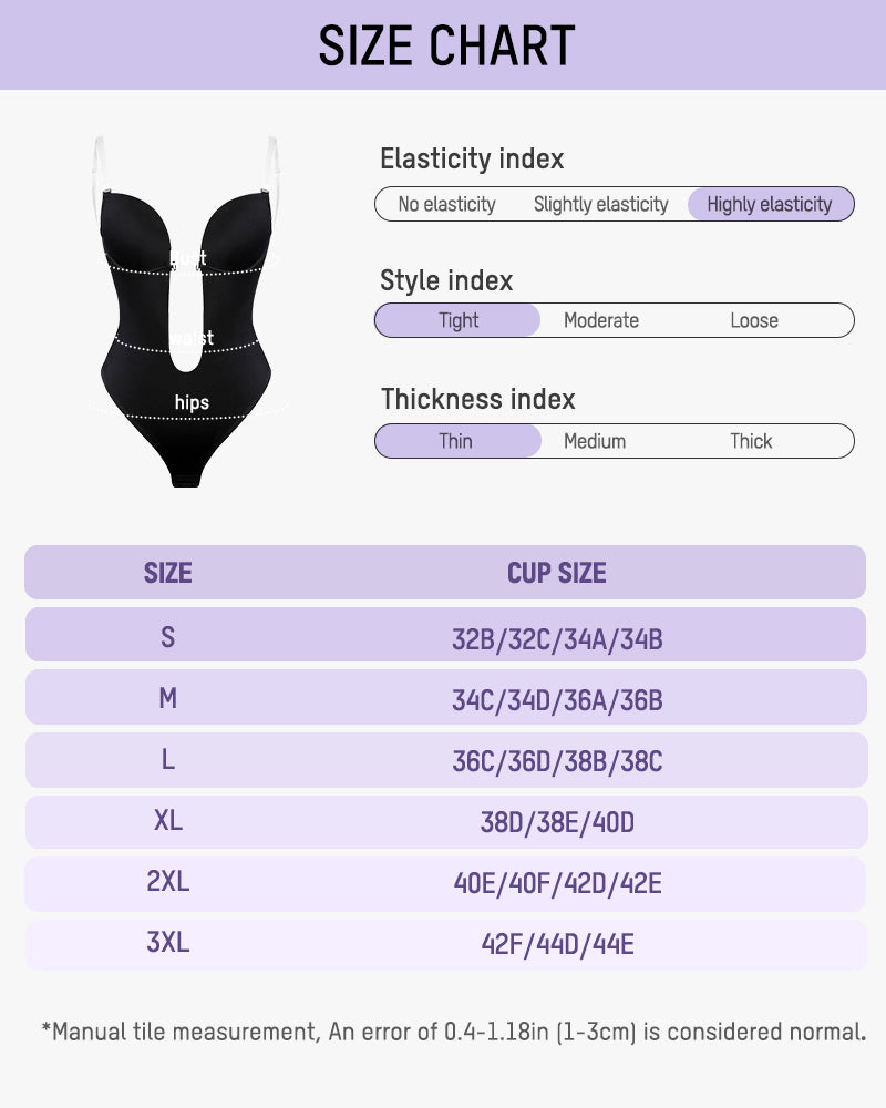 Strapless U-Plunge Thong Bodysuit