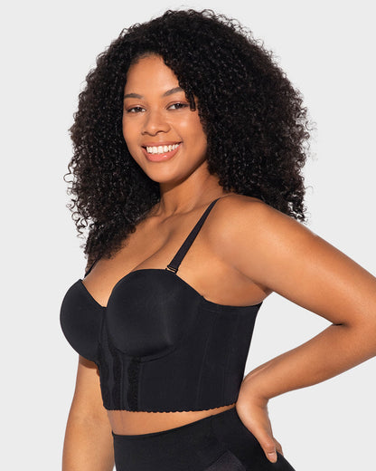 Low-Back Strapless Push-Up Bra