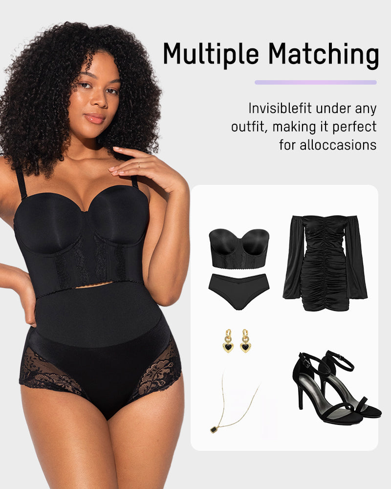Low-Back Strapless Push-Up Bra