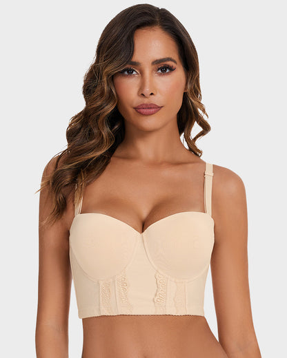 Low-Back Strapless Push-Up Bra