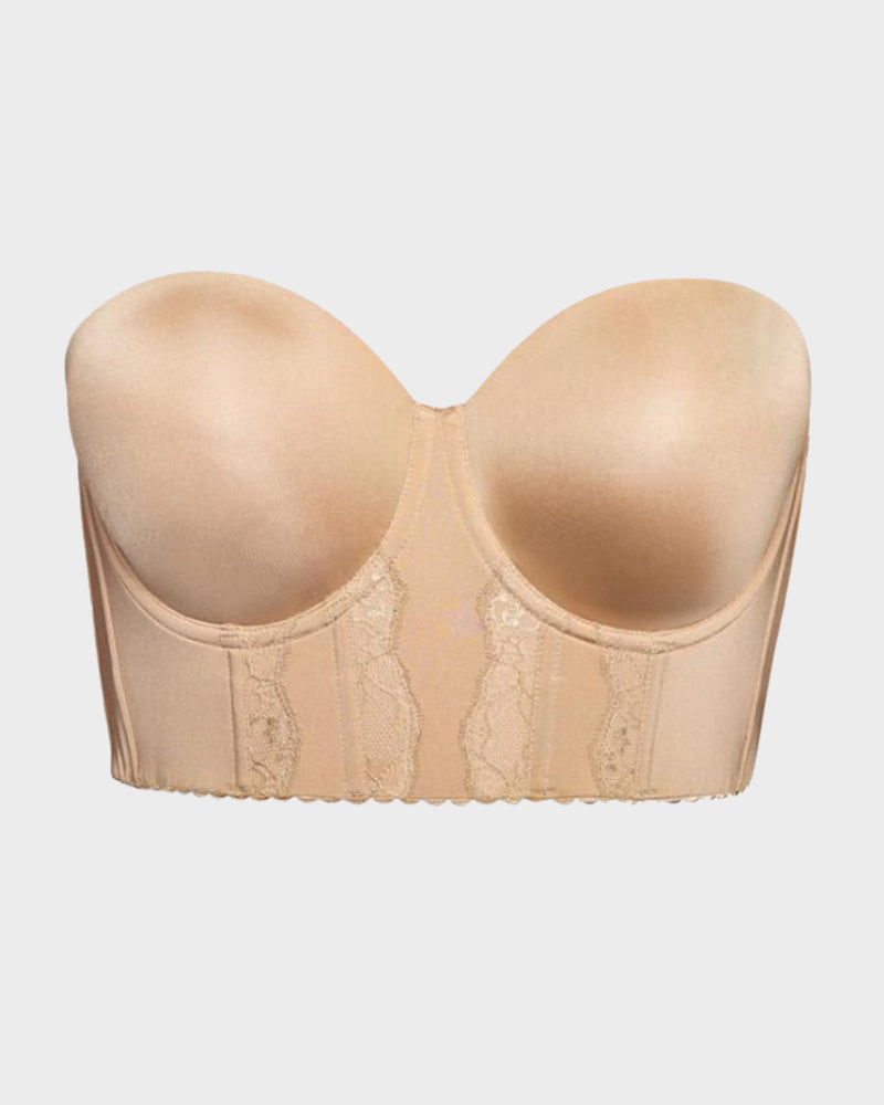 Low-Back Strapless Push-Up Bra