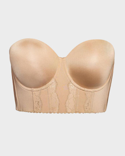 Low-Back Strapless Push-Up Bra