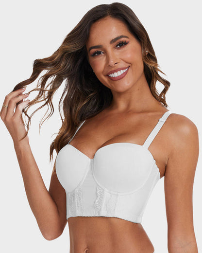 Low-Back Strapless Push-Up Bra