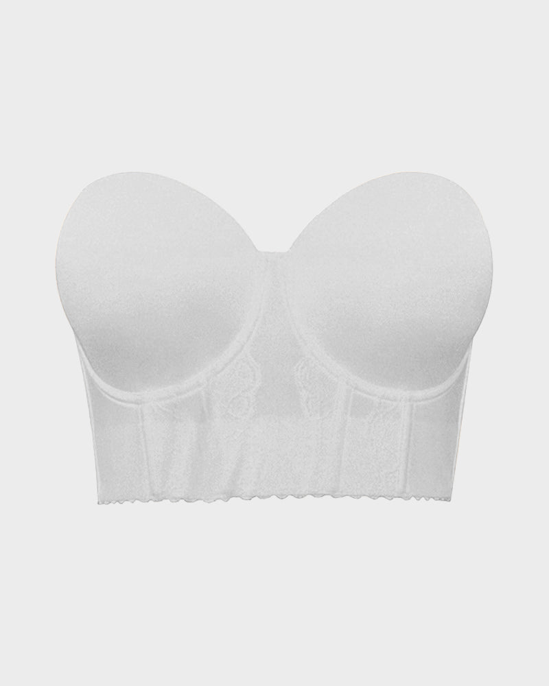 Low-Back Strapless Push-Up Bra