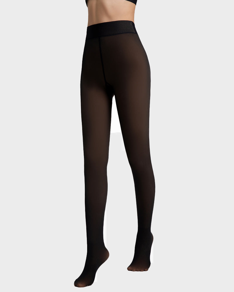 Collants Transparents Doublés Polaire