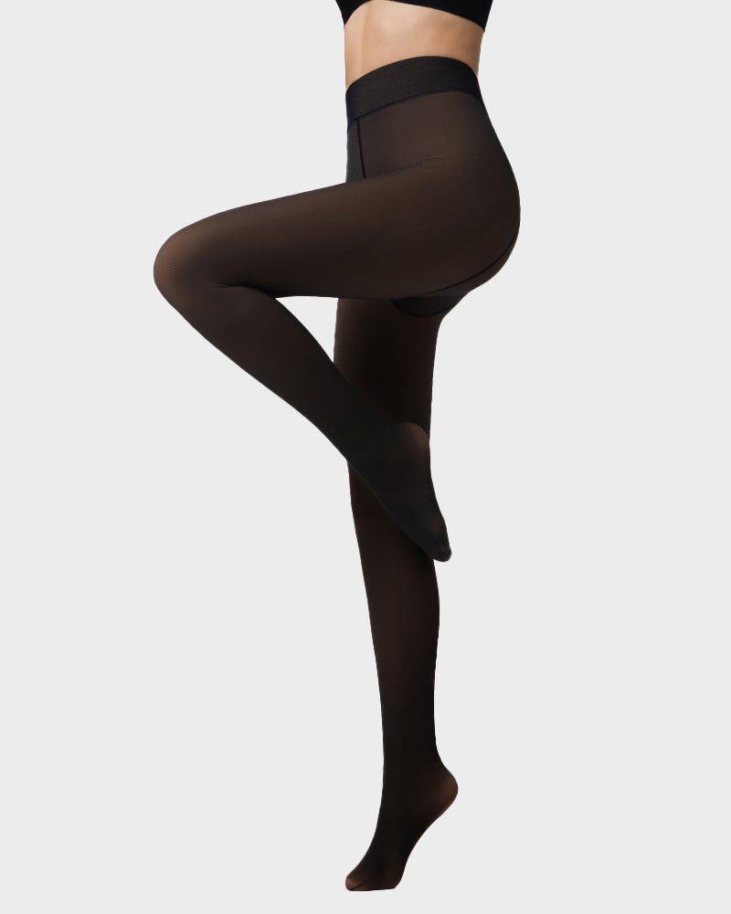 Collants Transparents Doublés Polaire