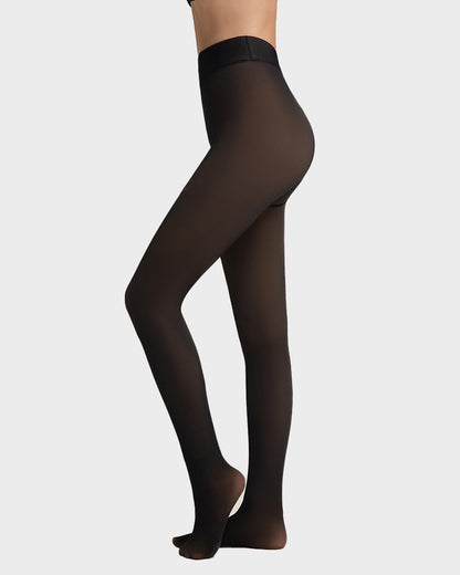 Collants Transparents Doublés Polaire
