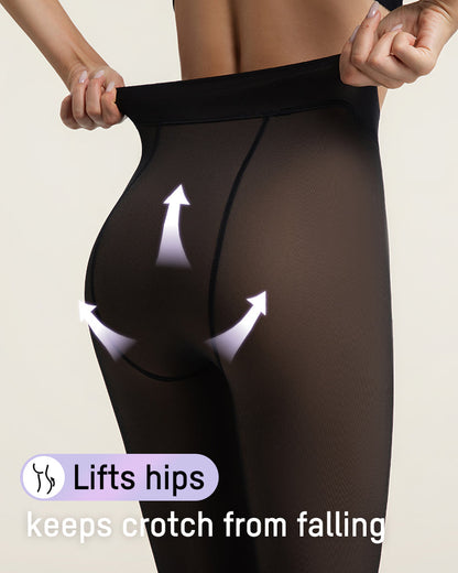 Collants Transparents Doublés Polaire