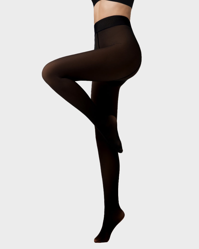 Collants Transparents Doublés Polaire