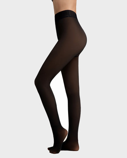 Collants Transparents Doublés Polaire
