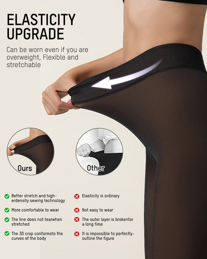 Collants Transparents Doublés Polaire