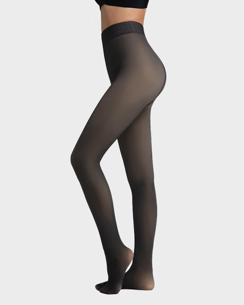 Collants Transparents Doublés Polaire
