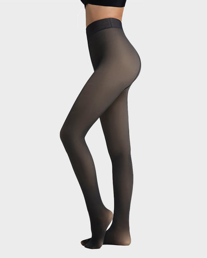 Collants Transparents Doublés Polaire