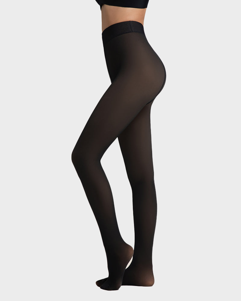 Collants Transparents Doublés Polaire