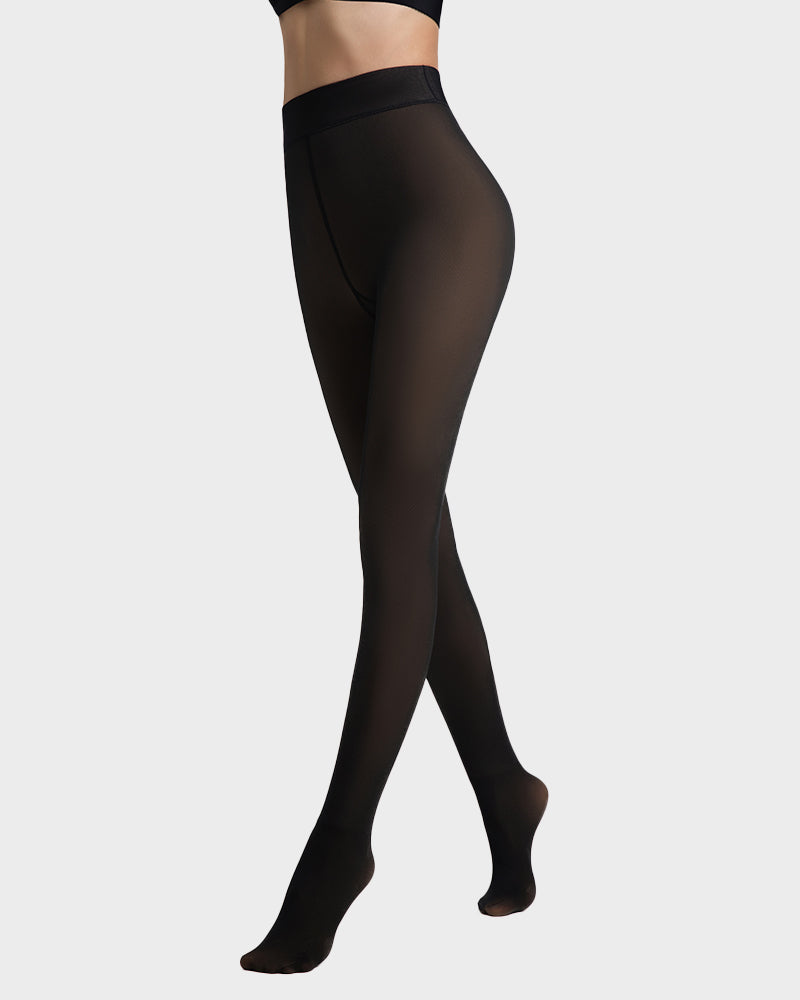 Collants Transparents Doublés Polaire