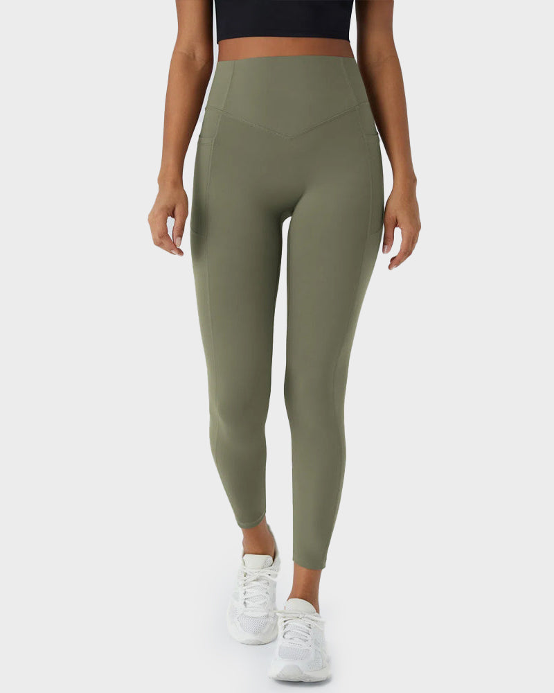 Sport-Leggings mit formendem Push-Up-Effekt und Taschen