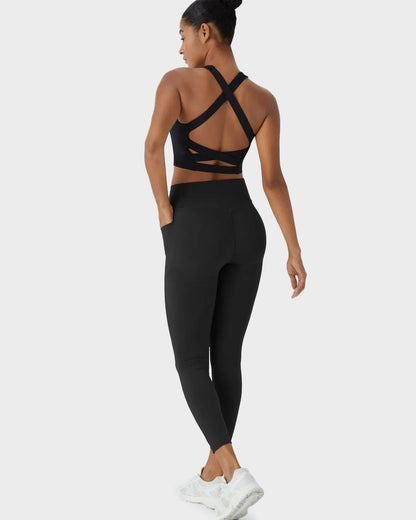 Sport-Leggings mit formendem Push-Up-Effekt und Taschen