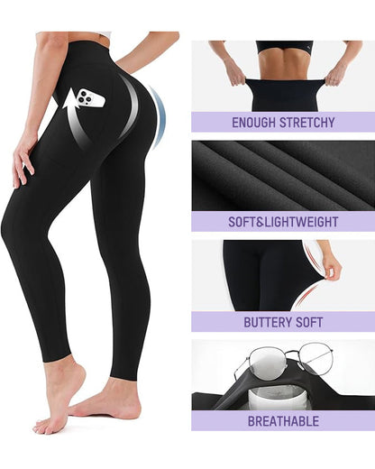 Sport-Leggings mit formendem Push-Up-Effekt und Taschen
