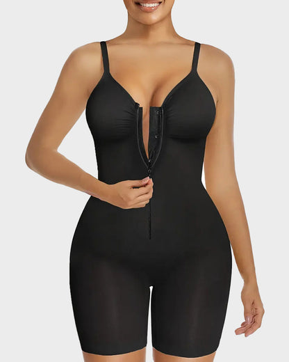 Tummy-Control Zipper Bodysuit Shapewear