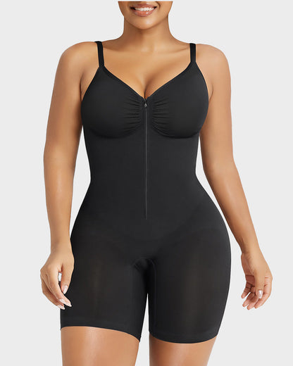Tummy-Control Zipper Bodysuit Shapewear