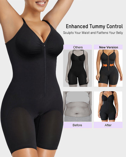 Tummy-Control Zipper Bodysuit Shapewear