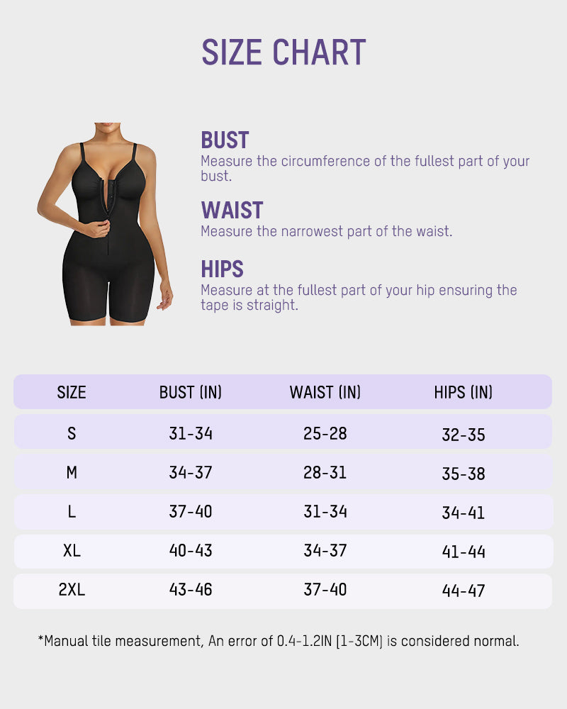 Tummy-Control Zipper Bodysuit Shapewear