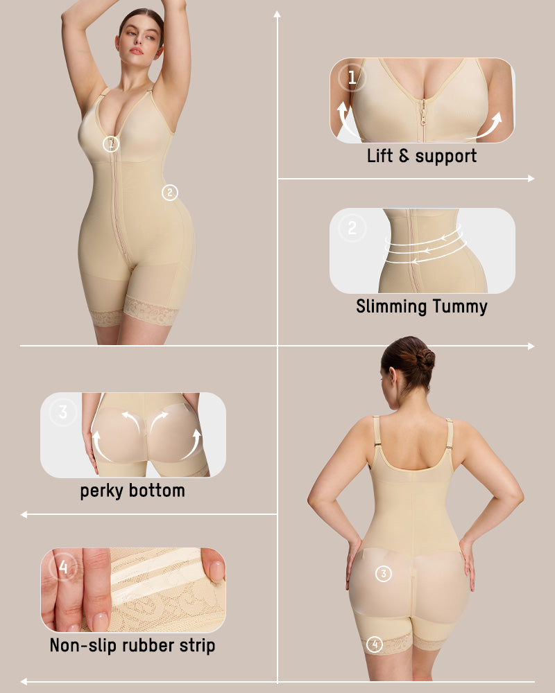 Ganzkörper-Shapewear mit Reißverschluss – Fajas Colombianas