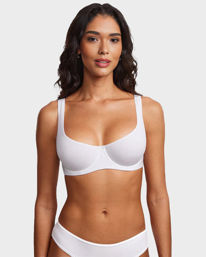 Seamless Underwire Balconette Bra — Unlined