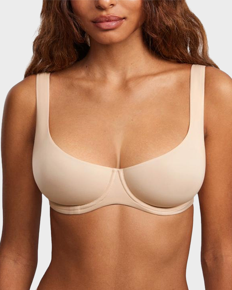 Seamless Underwire Balconette Bra — Unlined