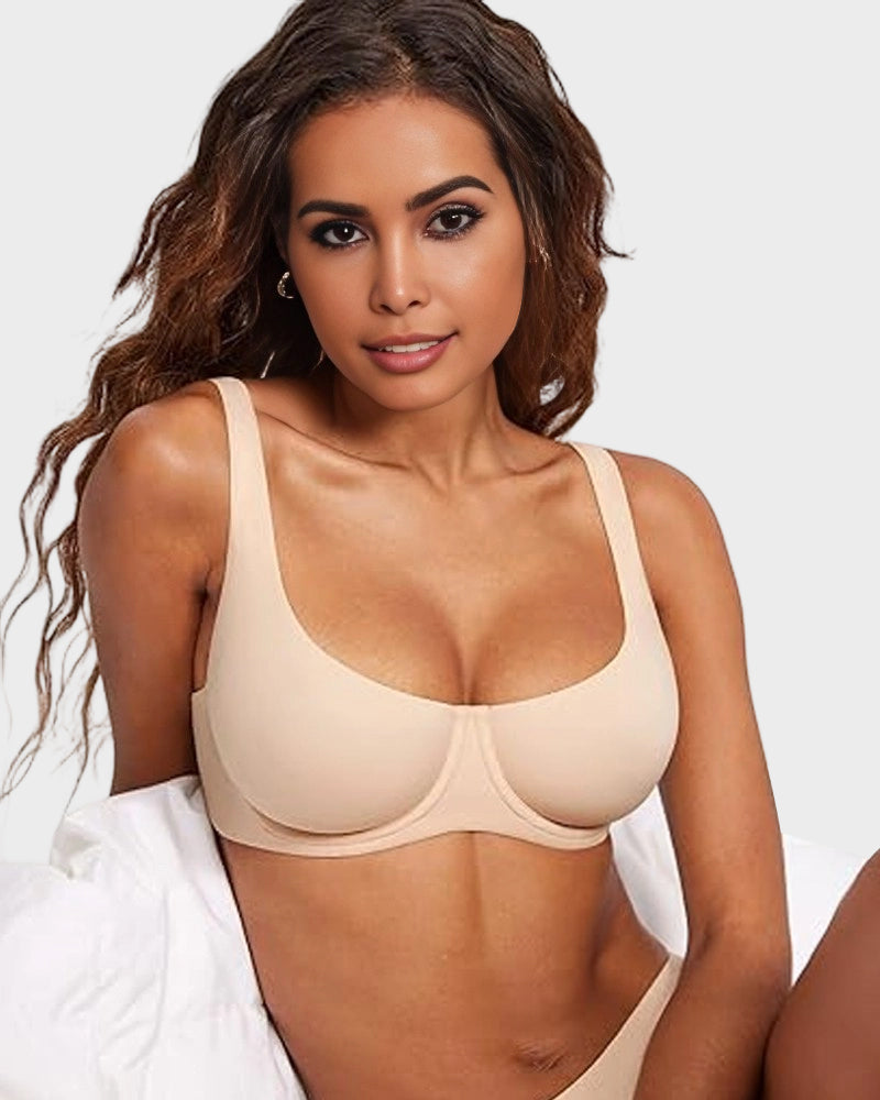 Seamless Underwire Balconette Bra — Unlined