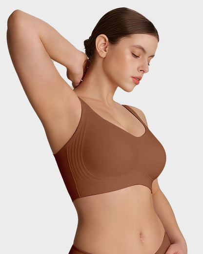 Wireless V-Neck Back-and-Side Smoothing Bra