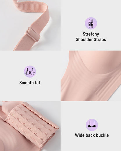 Wireless V-Neck Back-and-Side Smoothing Bra