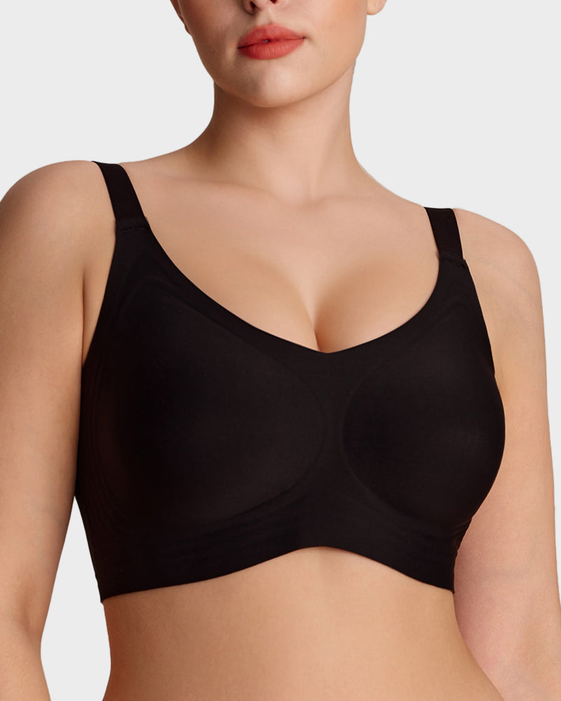 Wireless V-Neck Back-and-Side Smoothing Bra