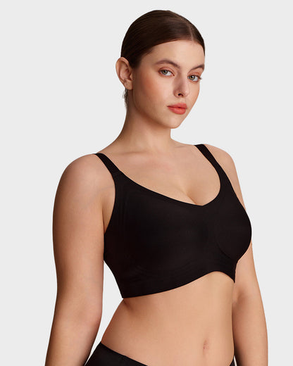 Wireless V-Neck Back-and-Side Smoothing Bra