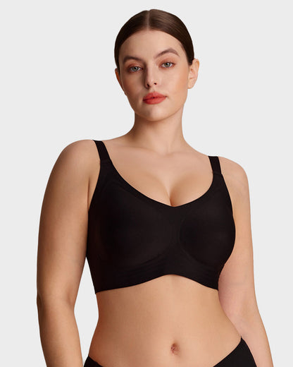 Wireless V-Neck Back-and-Side Smoothing Bra