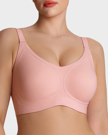 Wireless V-Neck Back-and-Side Smoothing Bra