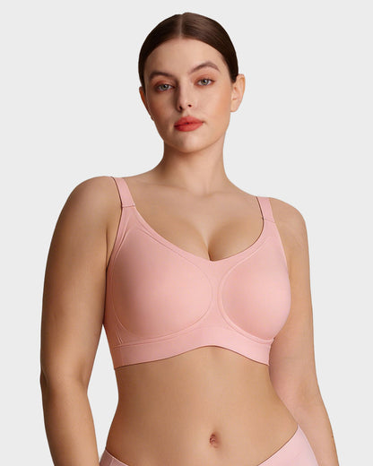 Wireless V-Neck Back-and-Side Smoothing Bra