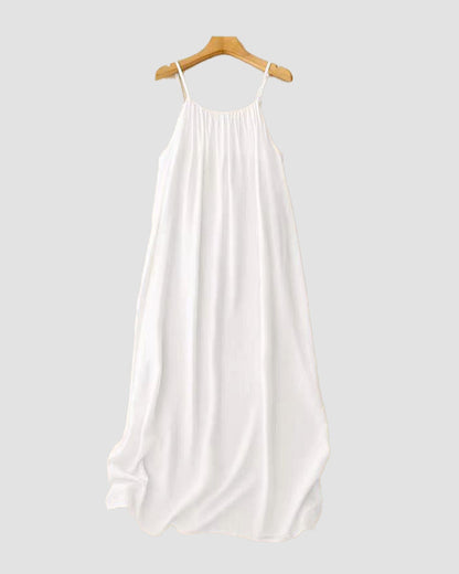 Einfarbiges rückenfreies Cami-Kleid für Damen