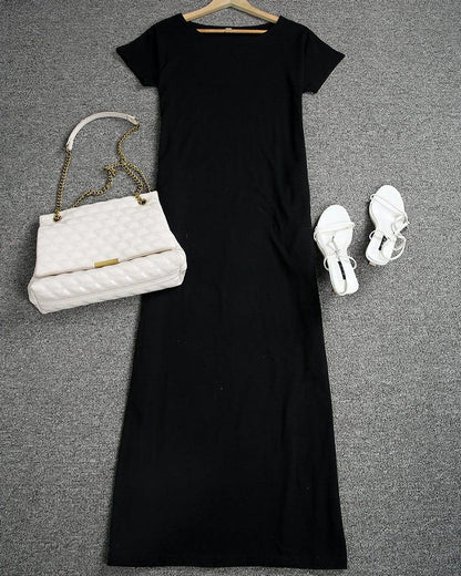 Off-Shoulder Loungewear Maxi Dress with Batwing Sleeves