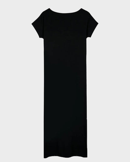 Off-Shoulder Loungewear Maxi Dress with Batwing Sleeves